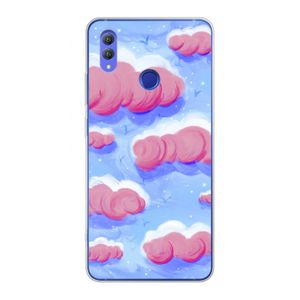 Roze wolken met vogels: Honor Note 10 Transparant Hoesje