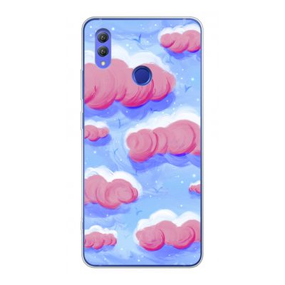 Roze wolken met vogels: Honor Note 10 Transparant Hoesje