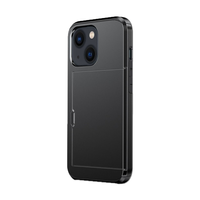 iPhone 15 Plus hoesje - Backcover - Hardcase - Pasjeshouder - Portemonnee - Shockproof - TPU - Zwart - thumbnail