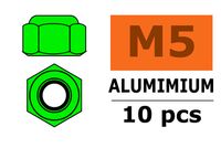 Zelfborgende zeskantmoer M5 "Groen", Aluminium (10st) - thumbnail