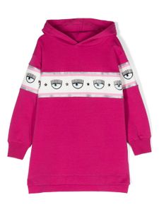 Chiara Ferragni Kids robe-sweat à bande logo - Rose