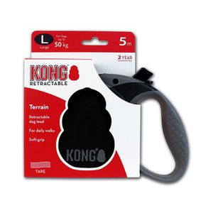 KONG Retractable Leash Terrain - L - Zwart