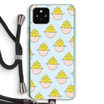 Citroenen: Pixel 5a 5G Transparant Hoesje met koord