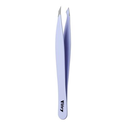 Vitry Face Care Coloured Tweezers Slant Ends Pincet Ref.22 C Light Mauve 1Stuks