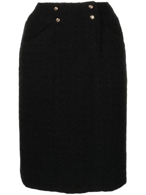 CHANEL Pre-Owned jupe crayon en tweed - Noir