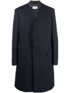 Maison Margiela manteau mi-long à design sans col - Bleu