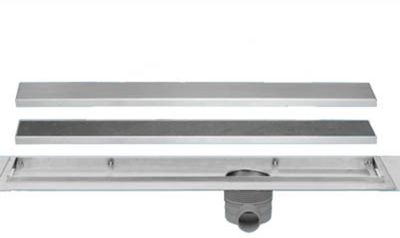 Easy Drain Multi TAF afvoergoot 110 cm rooster als zero of tegel design RVS