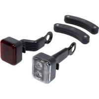 fietsverlichting AMS Constant staal rood/wit 4 delig