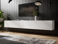 Tv-meubel KINGSTON 2 klapdeuren 210 cm mat wit