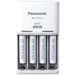 Panasonic Basic BQ-CC51 + 4x eneloop AAA Stekkerlader NiMH AAA (potlood), AA (penlite)