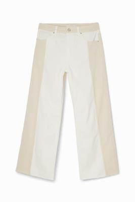 Cropped broek in twee tinten - MATERIAL FINISHES - 34