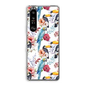 Bloemen tukan: Sony Xperia 1 III Transparant Hoesje