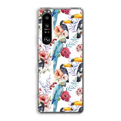Bloemen tukan: Sony Xperia 1 III Transparant Hoesje