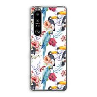 Bloemen tukan: Sony Xperia 1 III Transparant Hoesje