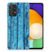 Samsung Galaxy A52 (5G/4G) | Bumper Hoesje | Wood Blue