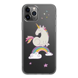 Regenboog eenhoorn: iPhone 11 Pro Transparant Hoesje