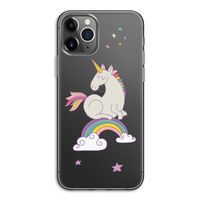 Regenboog eenhoorn: iPhone 11 Pro Transparant Hoesje