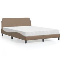 Bed met matras "Dover" kunstleer cappuccinokleurig 120x200 cm