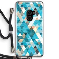 Gekleurde driehoekjes blauw: Xiaomi Mi Mix 2 Transparant Hoesje met koord