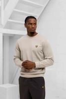 Lyle & Scott Neck Fly Fleece Sweater Heren Beige - Maat XL - Kleur: Beige | Soccerfanshop