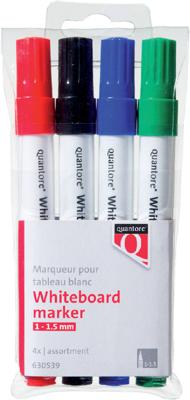 Quantore whiteboardmarker 1-1,5mm rond 4 stuks