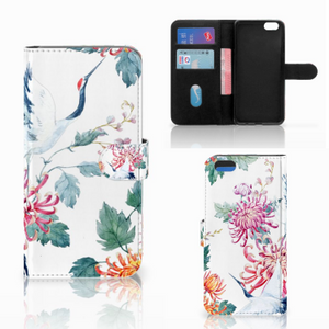 Apple iPhone 7 Plus | 8 Plus Telefoonhoesje met Pasjes Bird Flowers