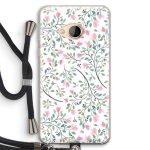 Sierlijke bloemen: HTC U Play Transparant Hoesje met koord