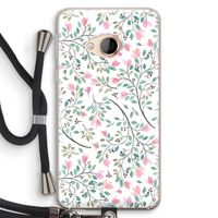 Sierlijke bloemen: HTC U Play Transparant Hoesje met koord