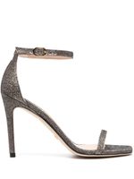 Stuart Weitzman sandales Nudistsong 110 mm à paillettes - Gris