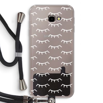 Wimpers: Samsung Galaxy J4 Plus Transparant Hoesje met koord