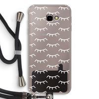 Wimpers: Samsung Galaxy J4 Plus Transparant Hoesje met koord Wimpers: Samsung Galaxy J4 Plus Transparant Hoesje met koord