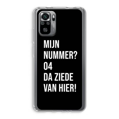 Da ziede van hier - Zwart: Xiaomi Redmi Note 10S Transparant Hoesje