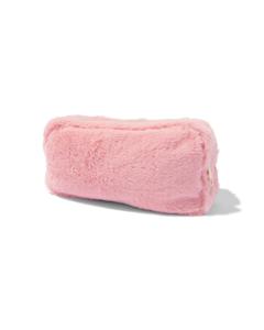 HEMA Etui Met Dubbele Rits Fluffy Roze