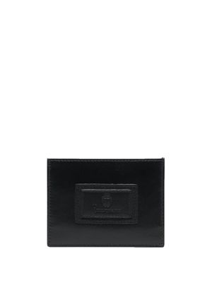 Billionaire porte-cartes en cuir à logo embossé - Noir
