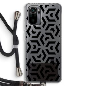 Crazy pattern: Xiaomi Redmi Note 10 Pro Transparant Hoesje met koord