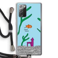 Aquarium: Samsung Galaxy Note 20 / Note 20 5G Transparant Hoesje met koord