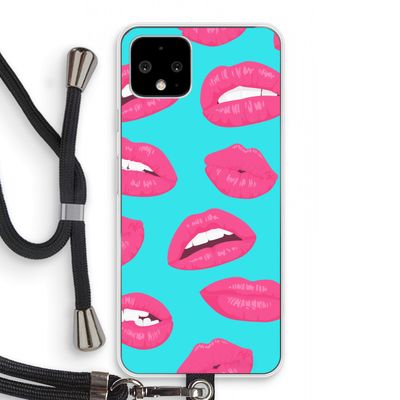 Bite my lip: Pixel 4 Transparant Hoesje met koord