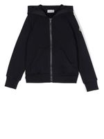 Moncler Enfant hoodie en coton à bande logo - Bleu - thumbnail