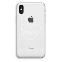 Forever heart pastel: iPhone XS Transparant Hoesje