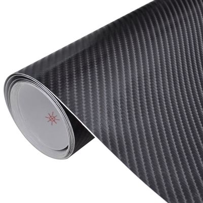 vidaXL Carbon auto wrapping folie 4D zwart 500 x 152 cm
