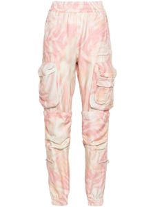 Diesel pantalon cargo à imprimé zèbre - Rose