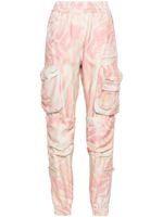 Diesel pantalon cargo à imprimé zèbre - Rose