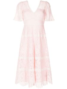 Needle & Thread robe mi-longue à taille empire - Rose