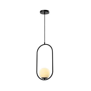 QUVIO Hanglamp glas langwerpig zwart - QUV5123L-BLACK