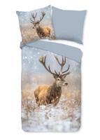 Good Morning Dekbedovertrek "rendier" - Multi - (135x200 cm) - Katoen Flanel