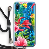 Papegaaien: Huawei P20 Lite Transparant Hoesje met koord