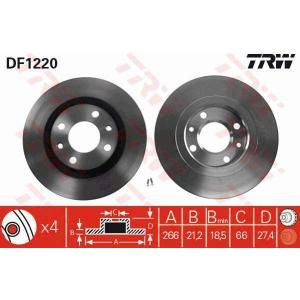 Trw Remschijf DF1220