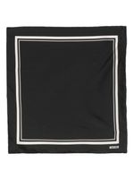 TOM FORD logo-print striped silk scarf - Noir