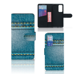 Huawei P40 Wallet Case met Pasjes Jeans