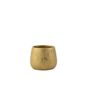 J-Line bloempot Rond - keramiek - goud - small - Ø 17 cm